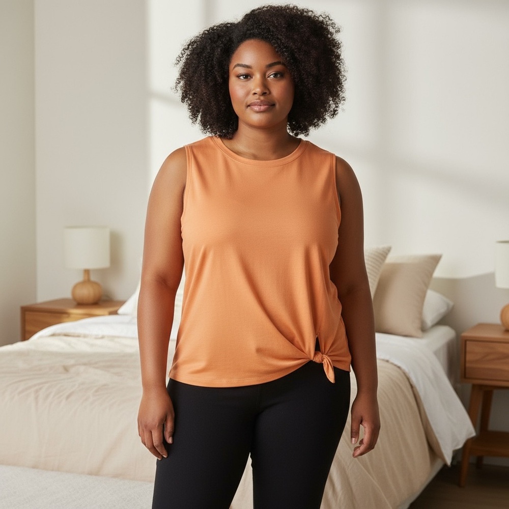 Beyond Yoga Peach/Orange Muscle Tee Large